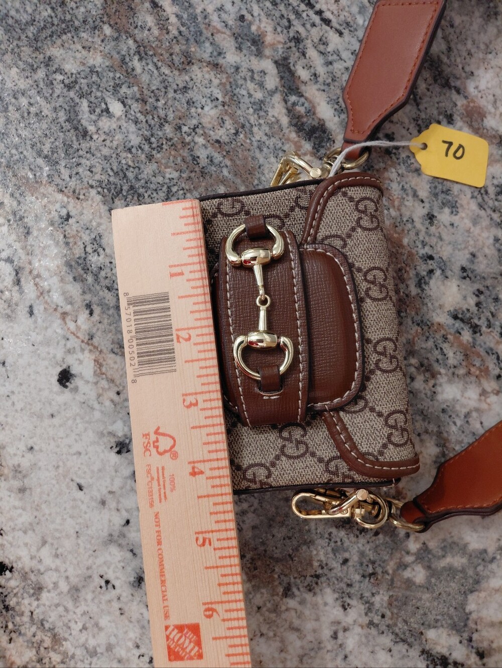 Designer Inspired Mini Crossbody Bag Purse with Two Removable Straps - Picture 4 of 8